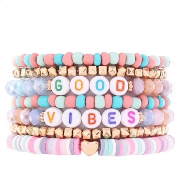 Good Vibes bracelet stack - Picture 1 of 1